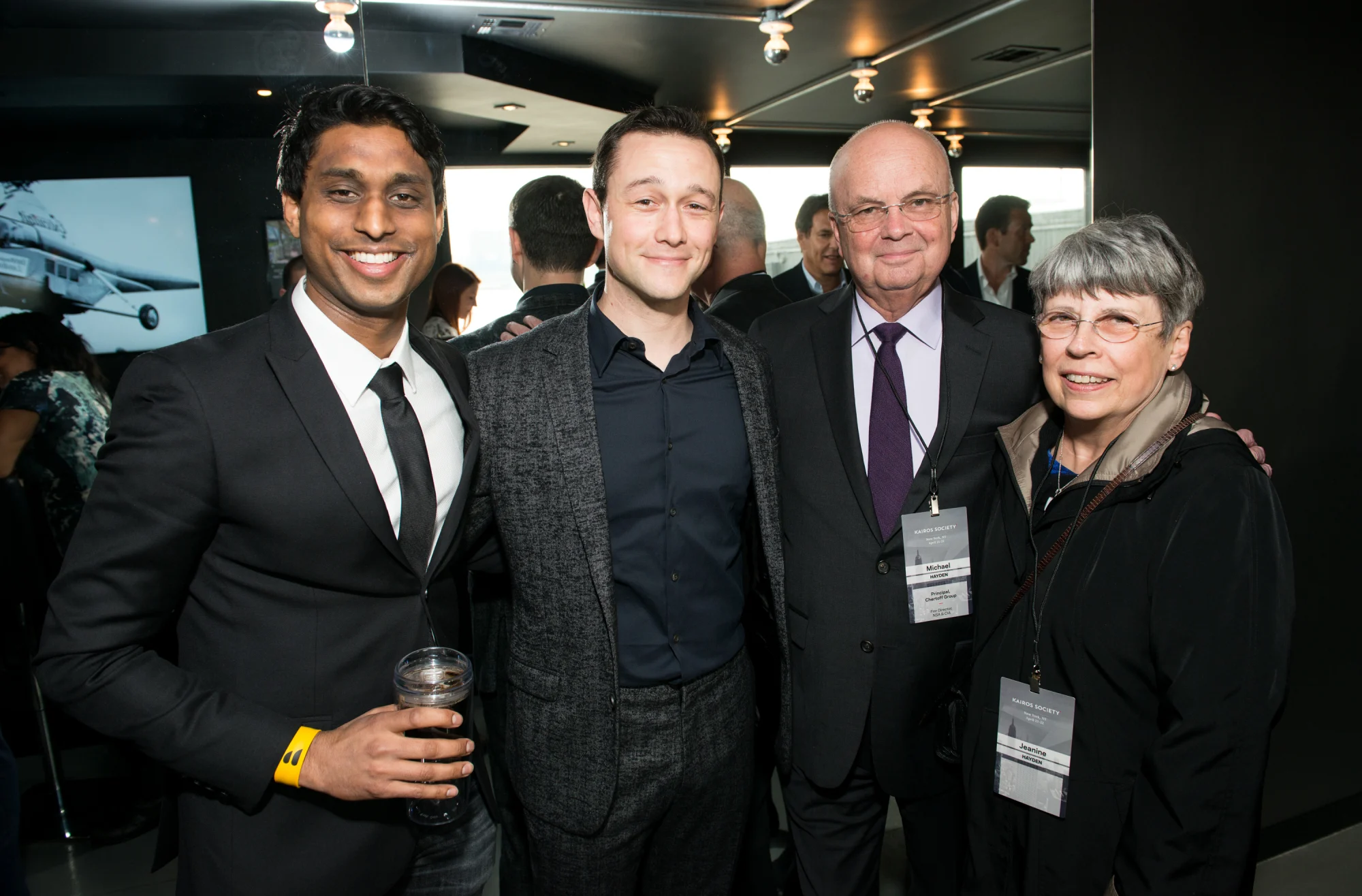 With Joseph Gordon-Levitt and General Michael Hayden, former CIA Director