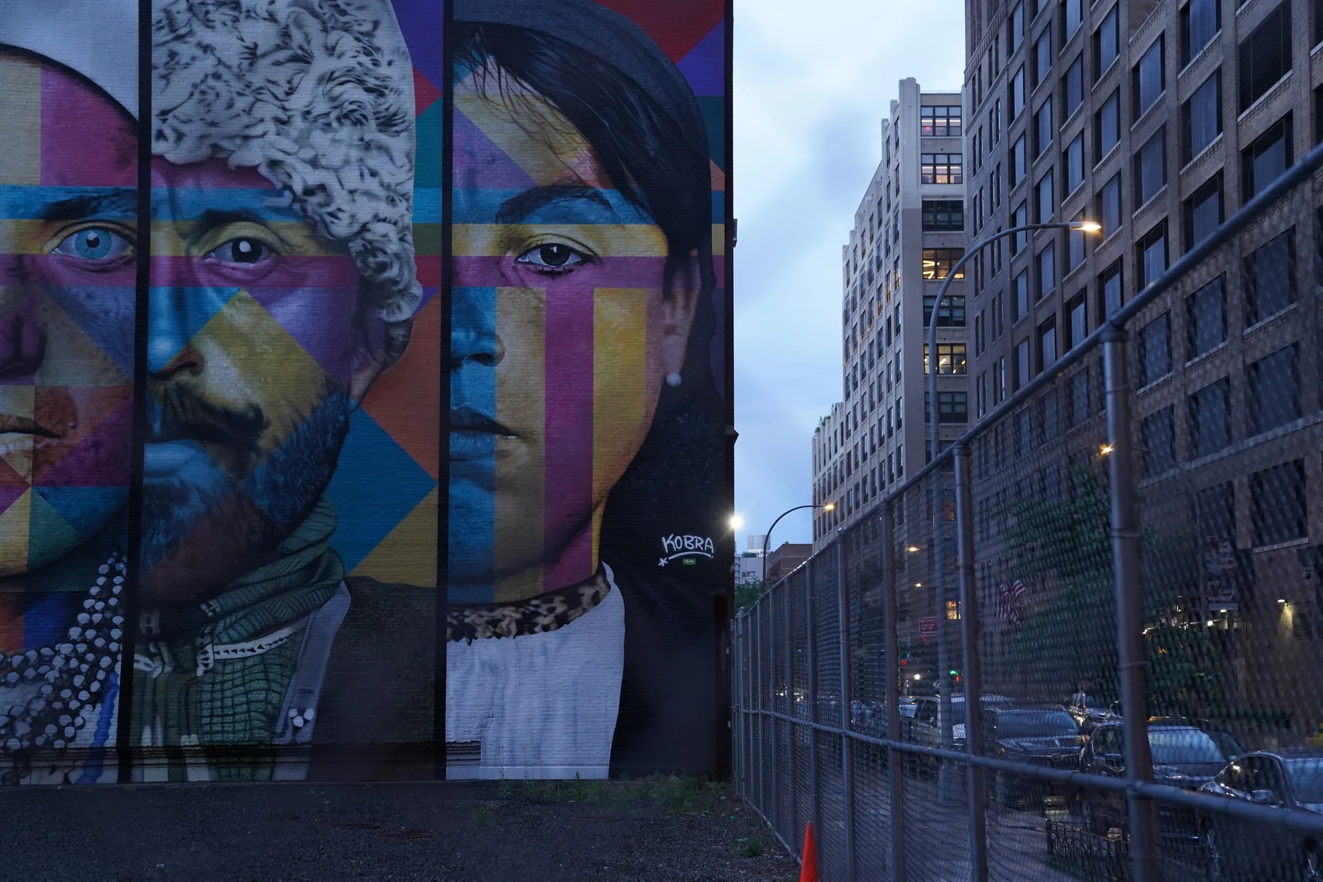 Govind Kavaturi photography - Kobra street art mural with colorful portrait faces