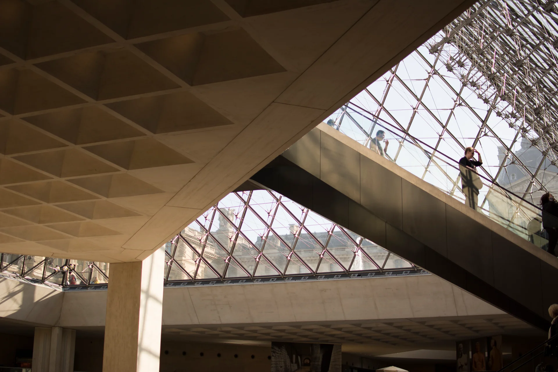 Govind Kavaturi photography - Louvre Pyramid interior geometric architecture